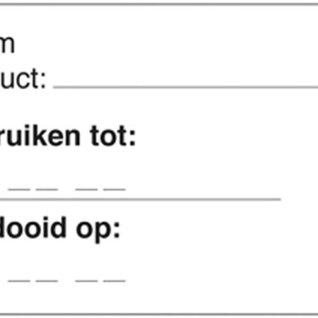 Afwasbare sticker vriezer 250/rol