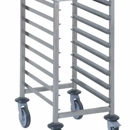 tournus gn 1/1 regaalwagen met 8 etages en werkblad