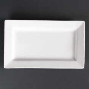 Olympia Lumina rechthoekige schalen met brede rand 25,7x15,5cm (4 stuks)