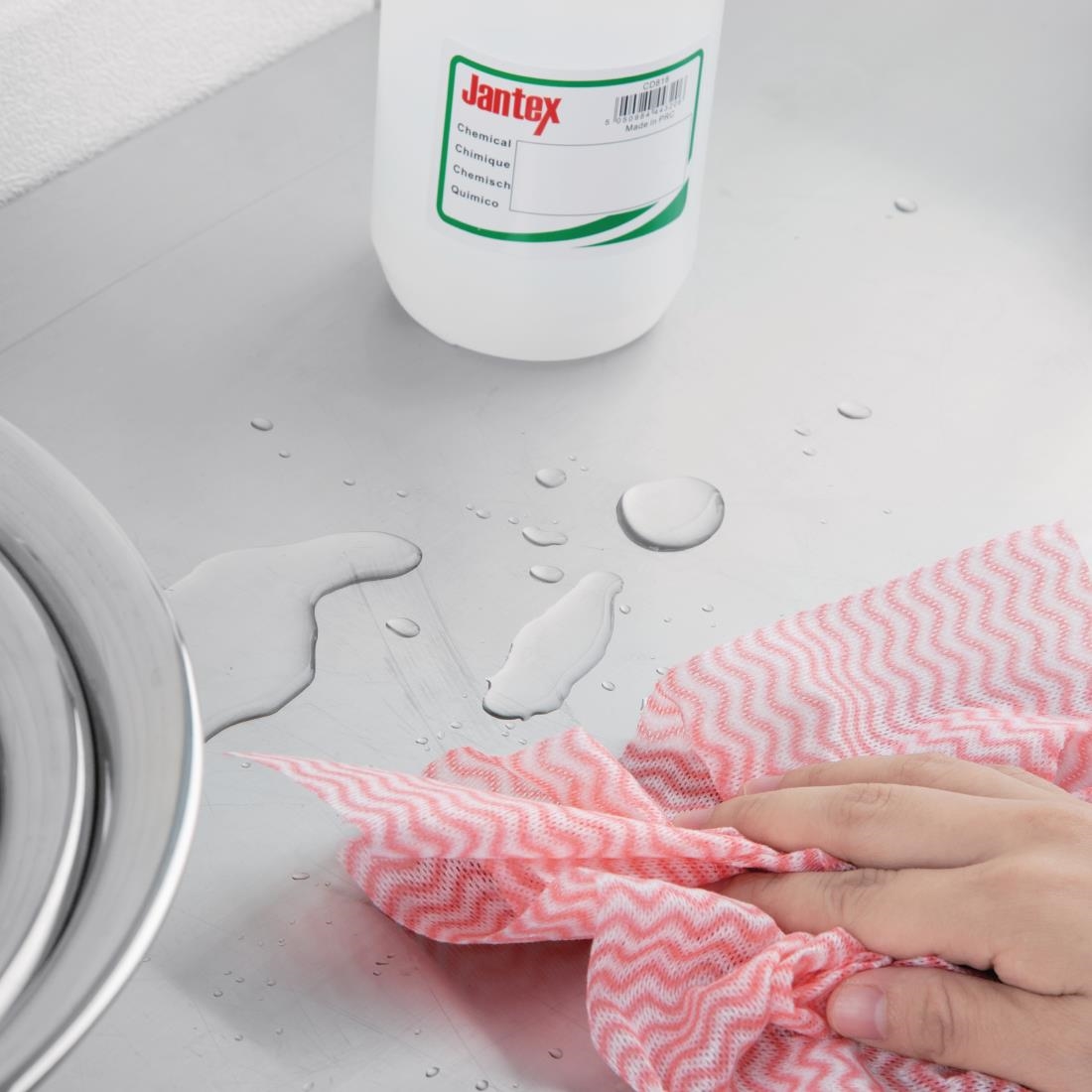 Jantex niet geweven doekjes rood (100 stuks) - Afbeelding 5