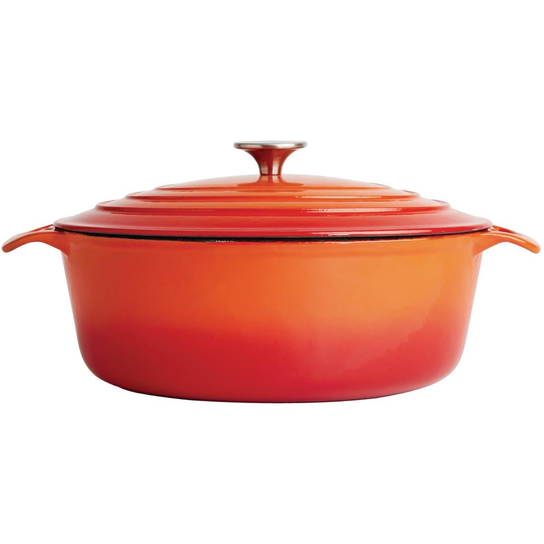 Vogue ovale inductie braadpan oranje 5L - Afbeelding 3