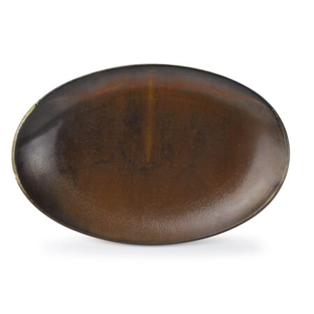 Serveerschaal 31x20,5xH4cm dark brown Escura