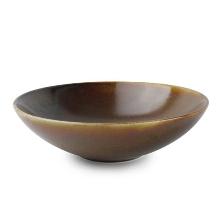 Diep bord 20,5xH6cm brown Escura