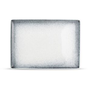 Plat bord 28x20cm black speckled Dusk