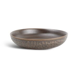 Diep bord 22xH4,5cm gehamerd copper Brass