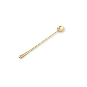 Longdrinklepel matte gold Revive - set/6