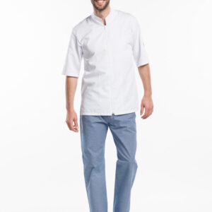 Monza White Short Sleeve Koksbuis