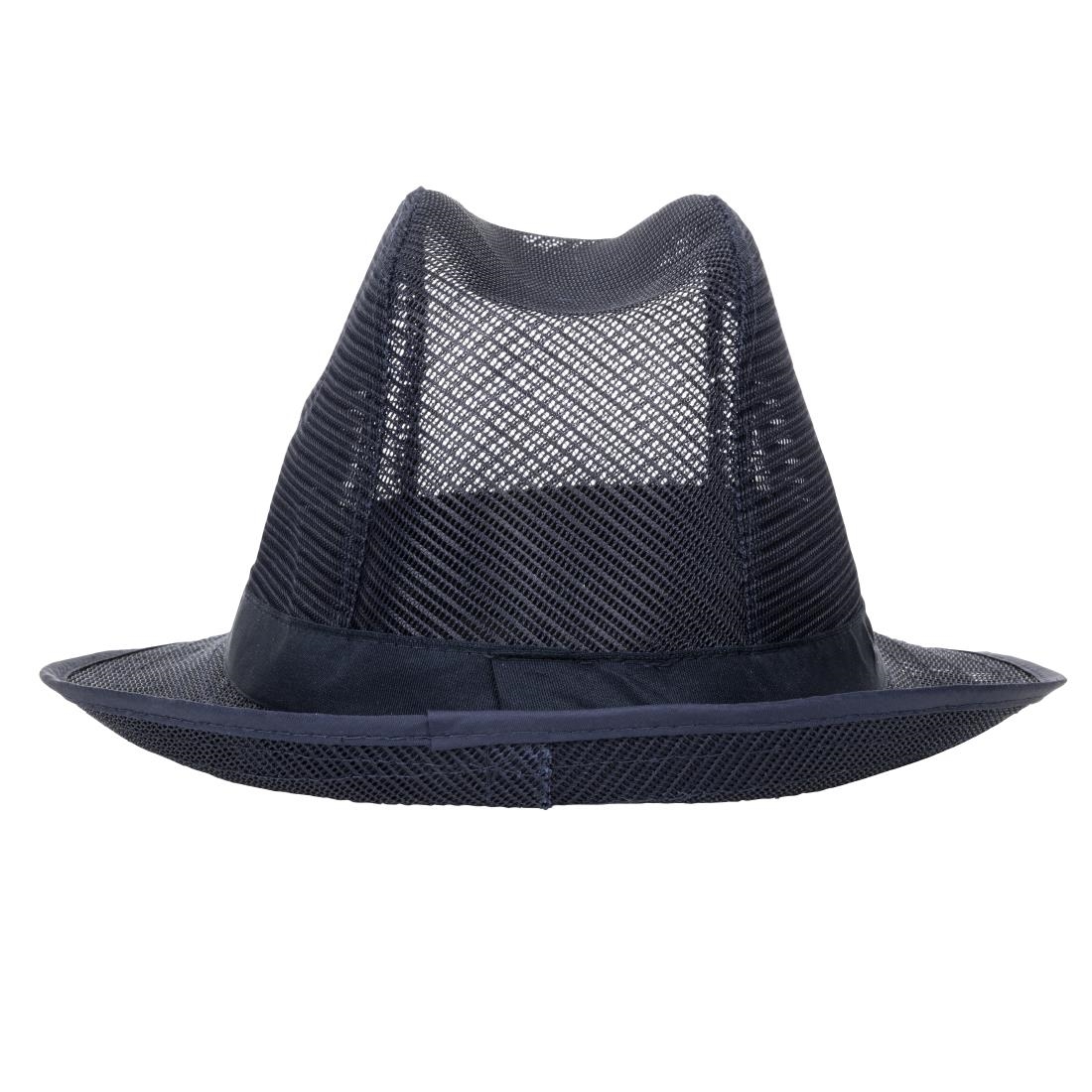 Trilby hoed met haarnetje blauw M - Afbeelding 5