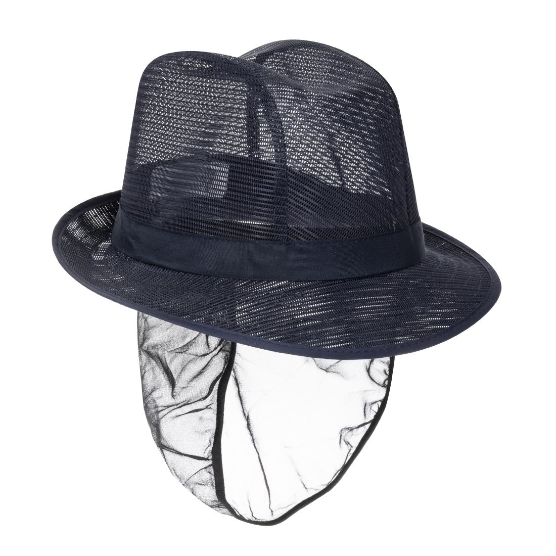 Trilby hoed met haarnetje blauw M - Afbeelding 6