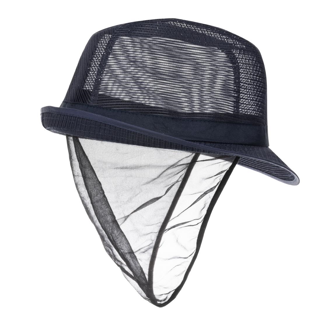 Trilby hoed met haarnetje blauw M - Afbeelding 8