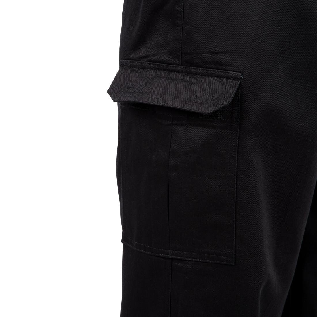 Chef Works unisex slim fit cargo broek zwart M - Afbeelding 9