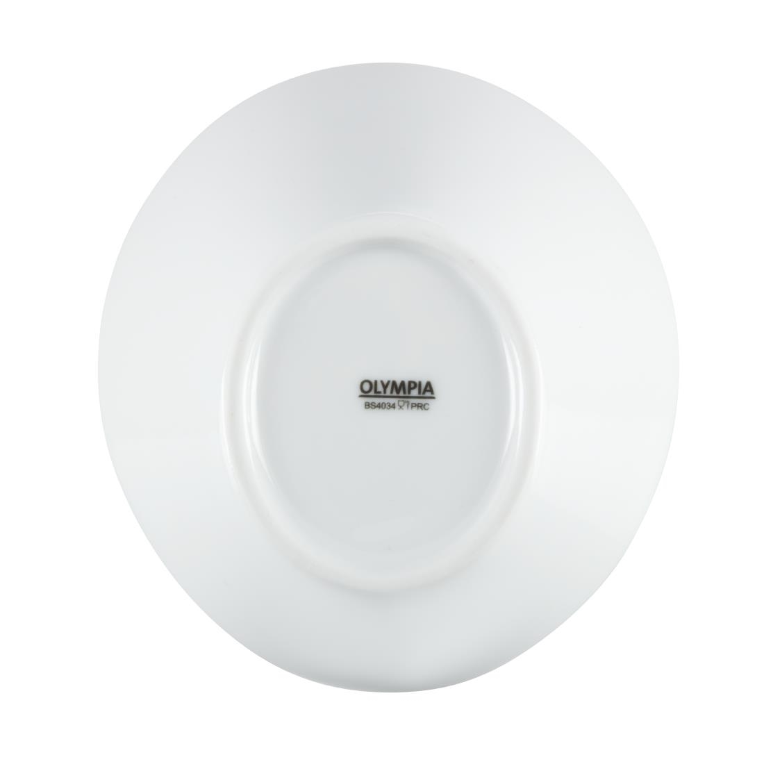 Olympia Whiteware ovale hellende kommen 13,3x15,4cm (4 stuks) - Afbeelding 3