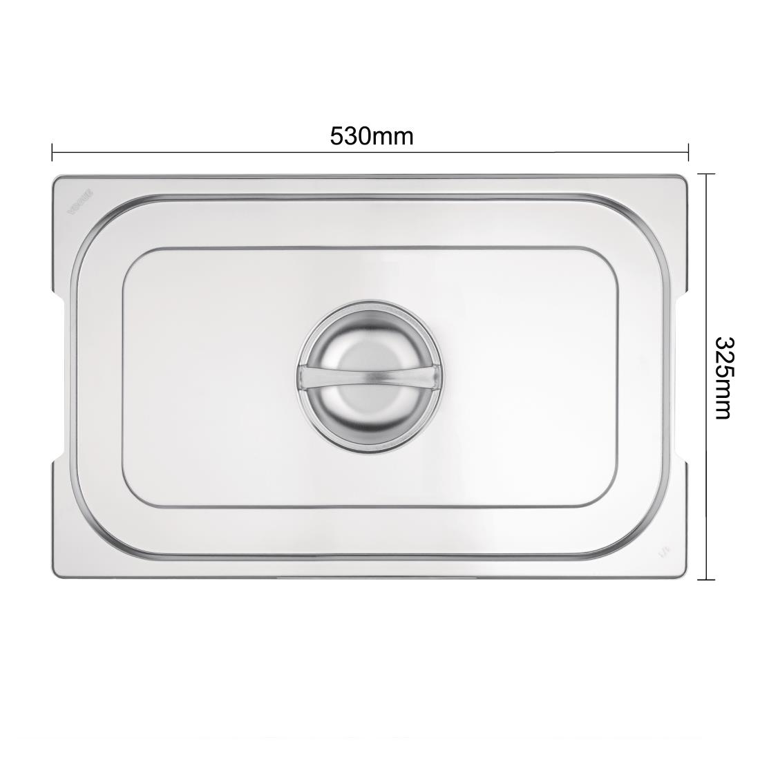 Vogue RVS deksel voor GN 1/1 bak met handvatten - Afbeelding 4