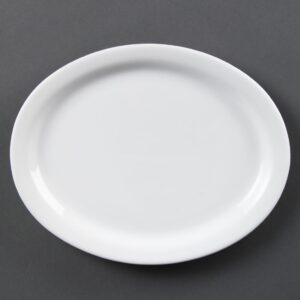 Olympia Whiteware ovale serveerschalen 25cm (6 stuks)