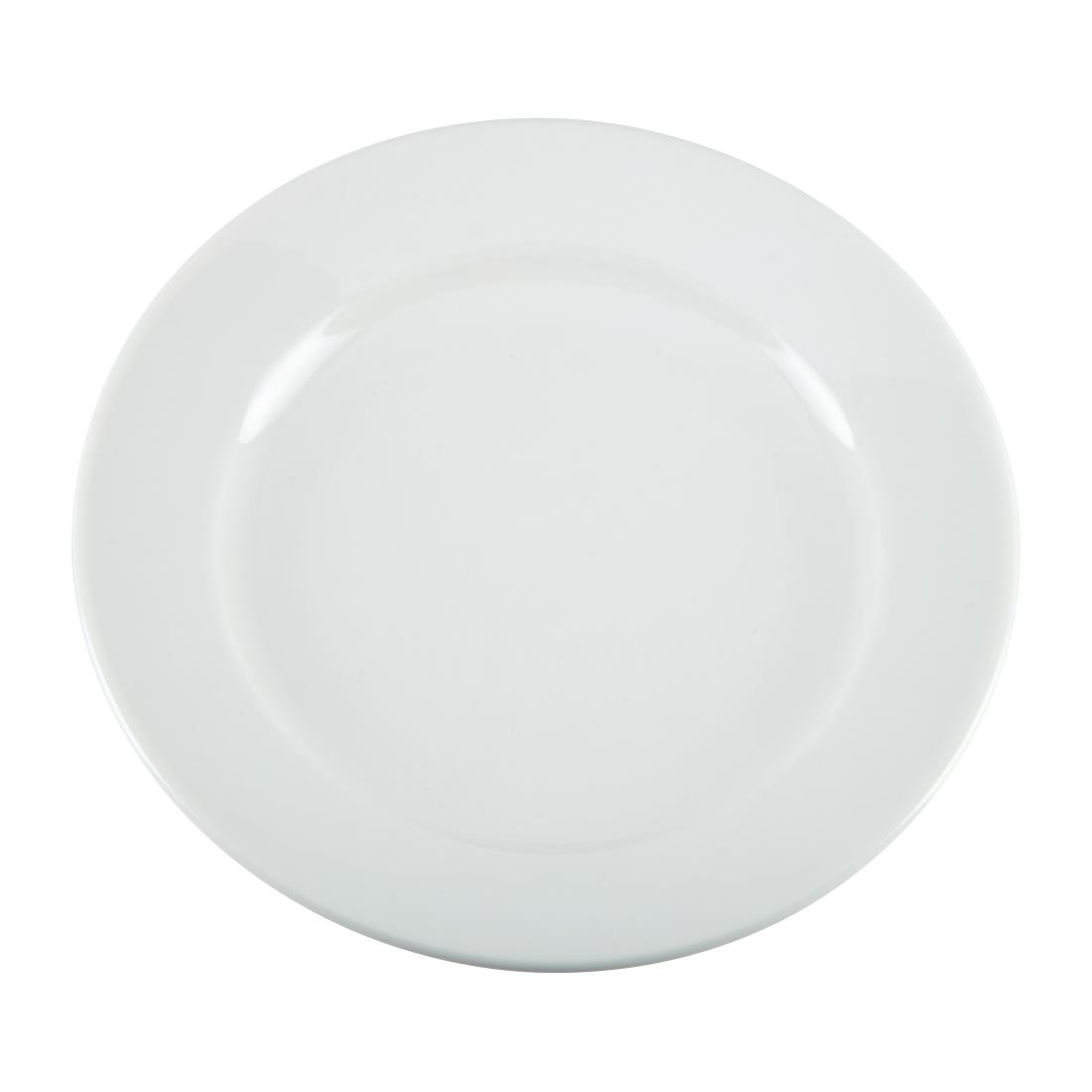Olympia Whiteware borden met brede rand 16,5cm (12 stuks) - Afbeelding 3