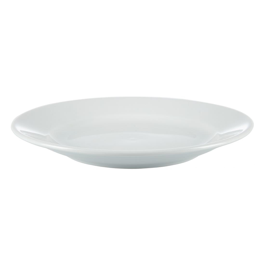 Olympia Whiteware borden met brede rand 16,5cm (12 stuks) - Afbeelding 4