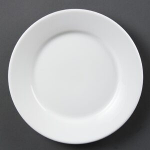 Olympia Whiteware borden met brede rand 23cm (12 stuks)