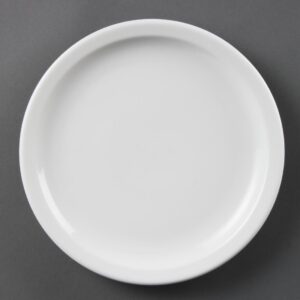 Olympia Whiteware borden met smalle rand 23cm (12 stuks)