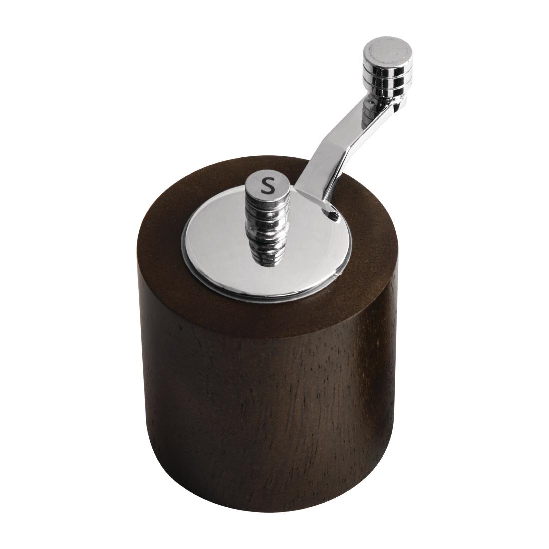 Olympia peper- en zoutmolen set donker hout 8,5cm - Afbeelding 5