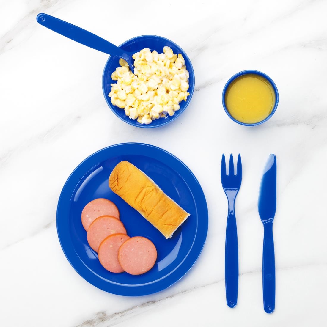 Olympia Kristallon polycarbonaat fruitschaaltjes blauw (12 stuks) - Afbeelding 4