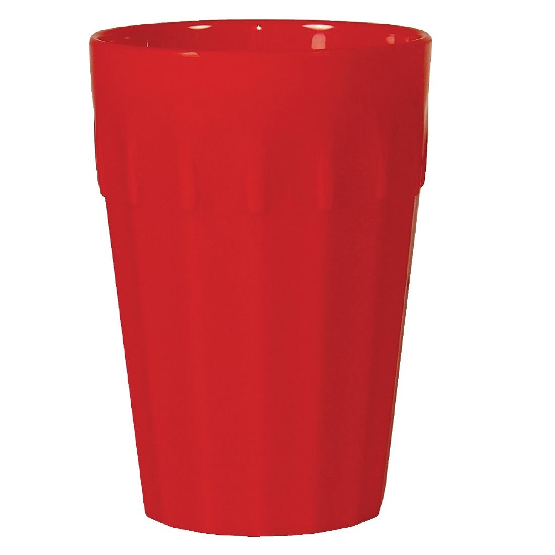 Olympia Kristallon polycarbonaat bekers 14,2cl rood (12 stuks)