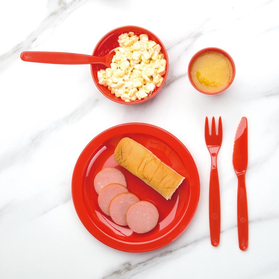 Olympia Kristallon polycarbonaat fruitschaaltjes rood (12 stuks) - Afbeelding 4