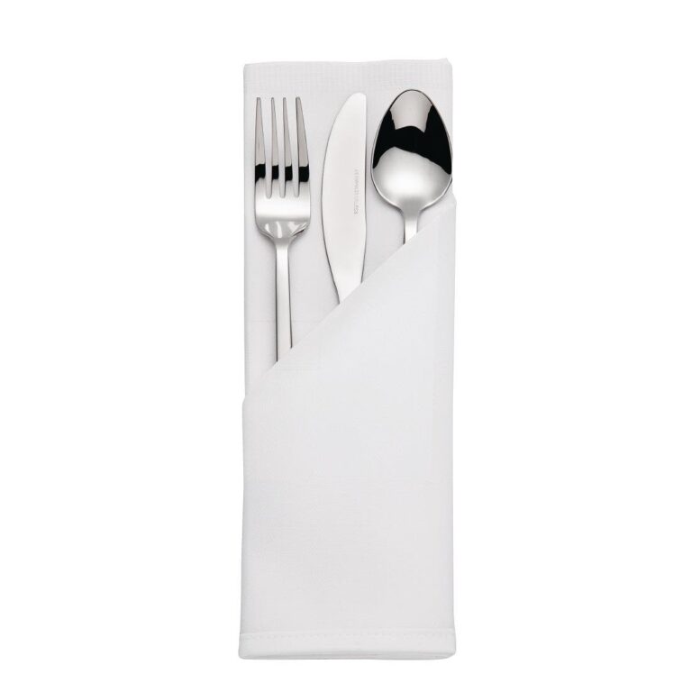 Mitre Satin Band servet wit 55x55cm (10 stuks)