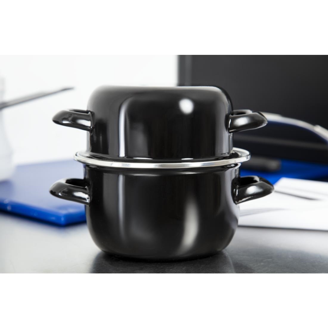 Olympia emaille mosselpan klein 14(Ø)cm - Afbeelding 6