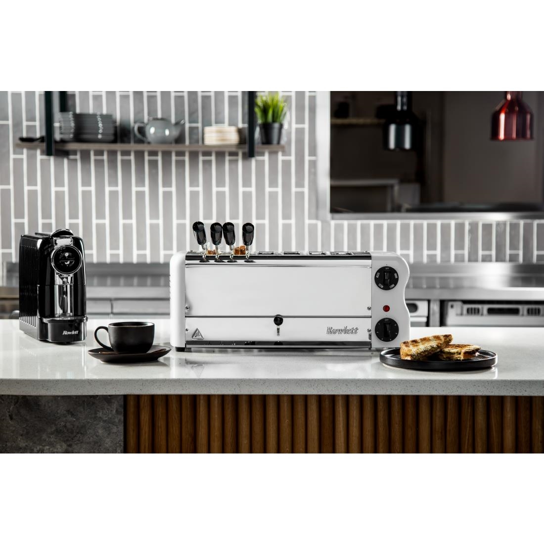 Rowlett Esprit broodrooster 6 sleuven wit - 2 reserve-elementen en 2 tostihouders - Afbeelding 8