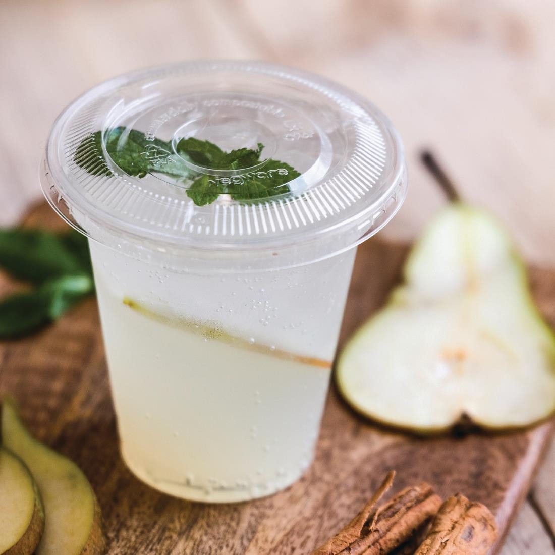 Vegware deksels voor 96 serie composteerbare frisdrankbekers (1000 stuks) - Afbeelding 3