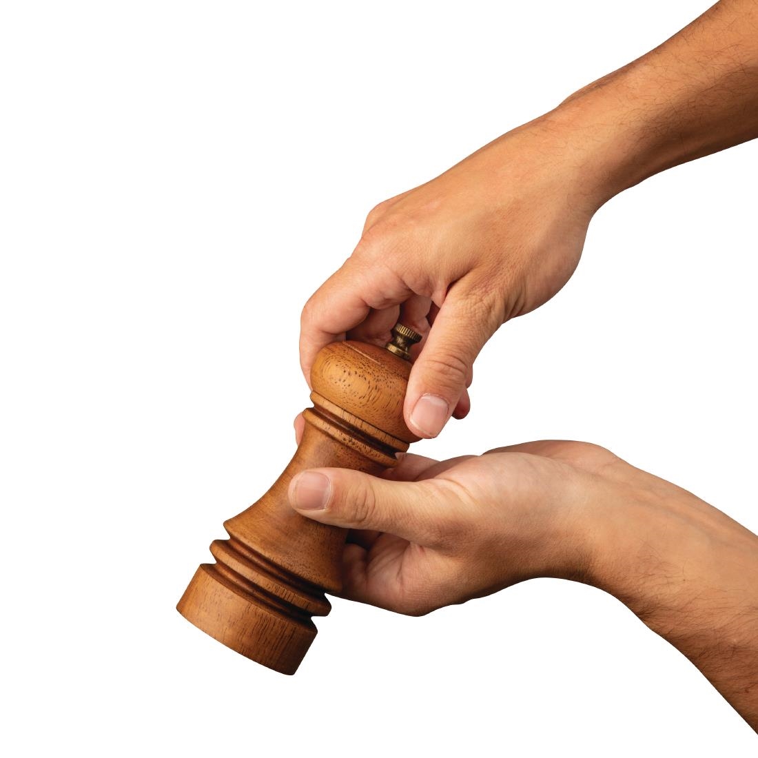 Olympia houten zout- en pepermolen 15cm - Afbeelding 4