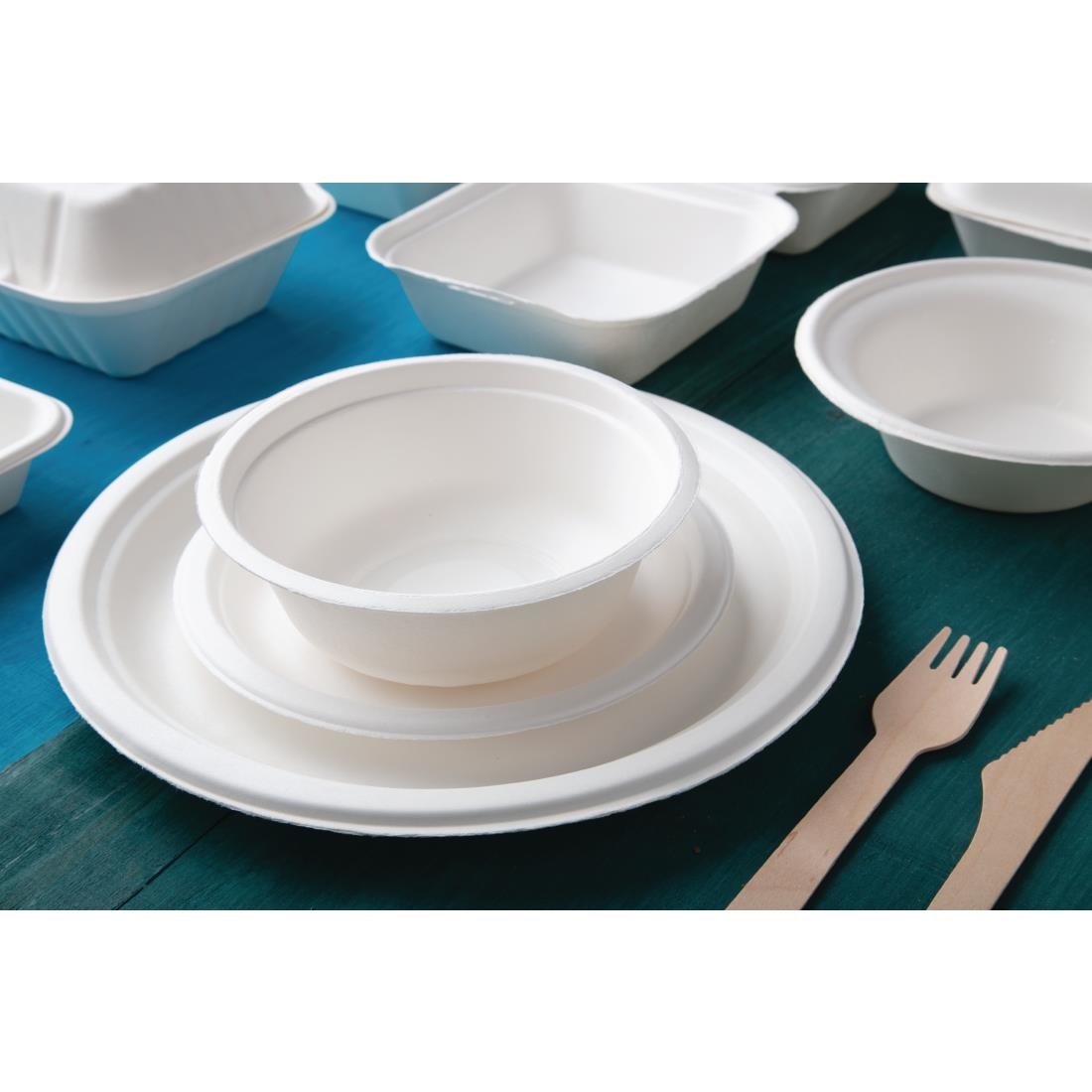 Fiesta Compostable composteerbare bagasse kommen 300ml (50 stuks) - Afbeelding 7
