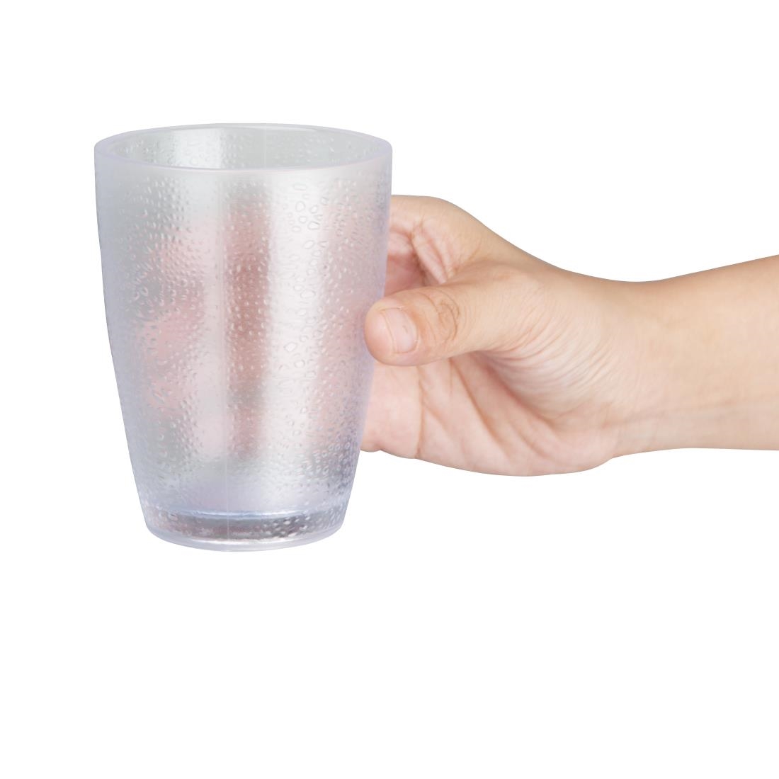 Olympia Kristallon polycarbonaat tumblers met reliëf 275ml (6 stuks) - Afbeelding 4