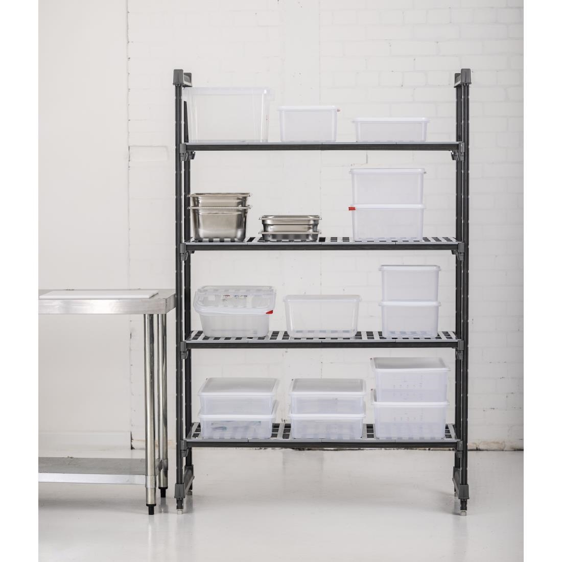 Cambro stelling 183cm hoog 4 planken - 54cm diep - 122cm breed - Afbeelding 8