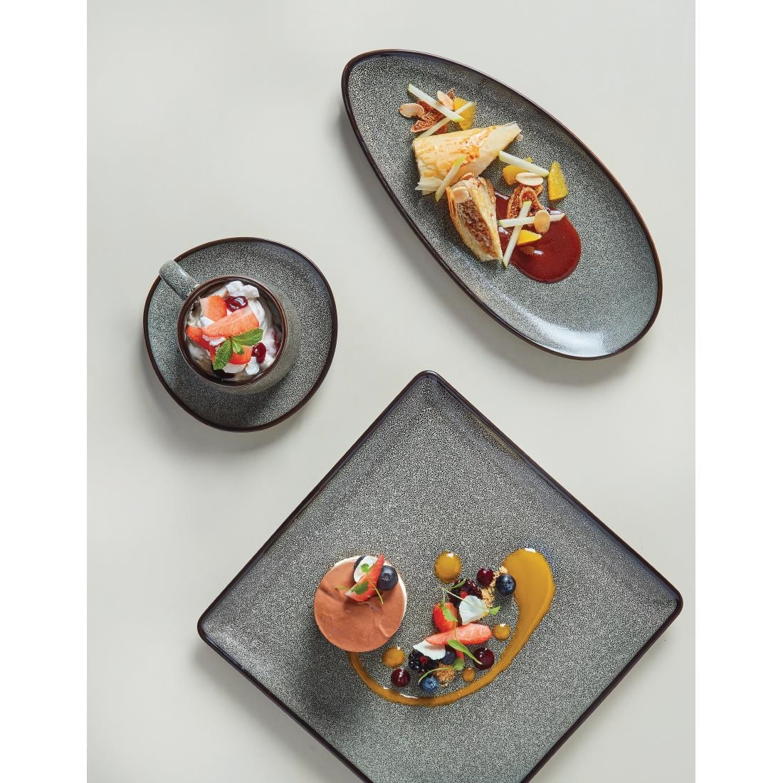 Olympia Mineral bladvormig bord 25,5x12cm (6 stuks) - Afbeelding 5