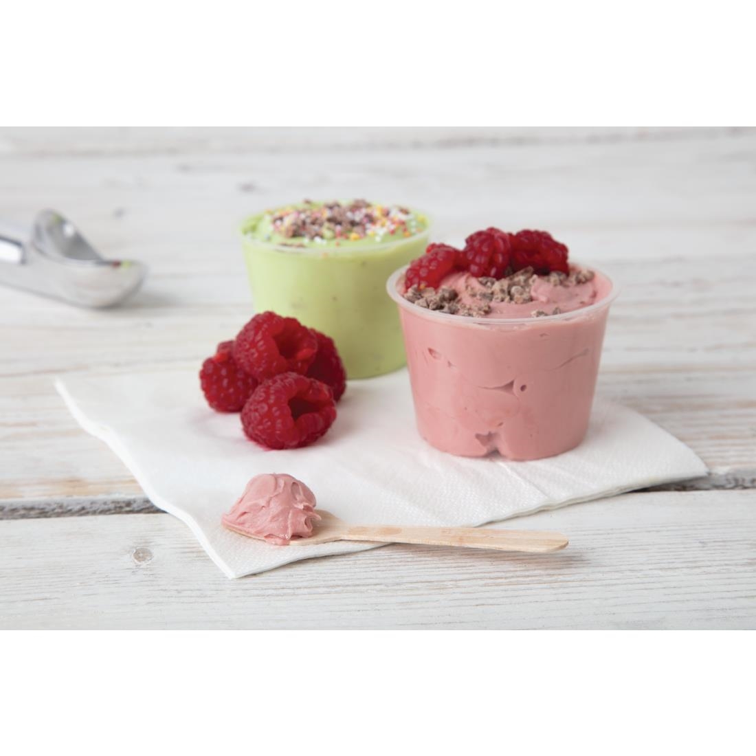 Fiesta Compostable biologisch afbreekbare berkenhouten ijslepels (100 stuks) - Afbeelding 7