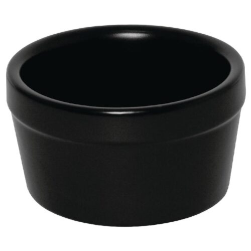 Olympia stapelbare ramekin mat zwart 9,5cm (6 stuks)