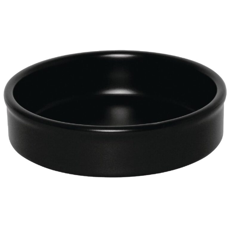 Olympia stapelbaar schaaltje mat zwart 10,2x2cm (6 stuks)