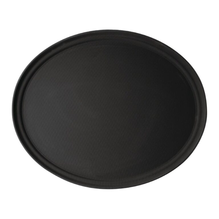 Cambro Camtread ovaal antislip glasvezel dienblad zwart 68,5x56cm