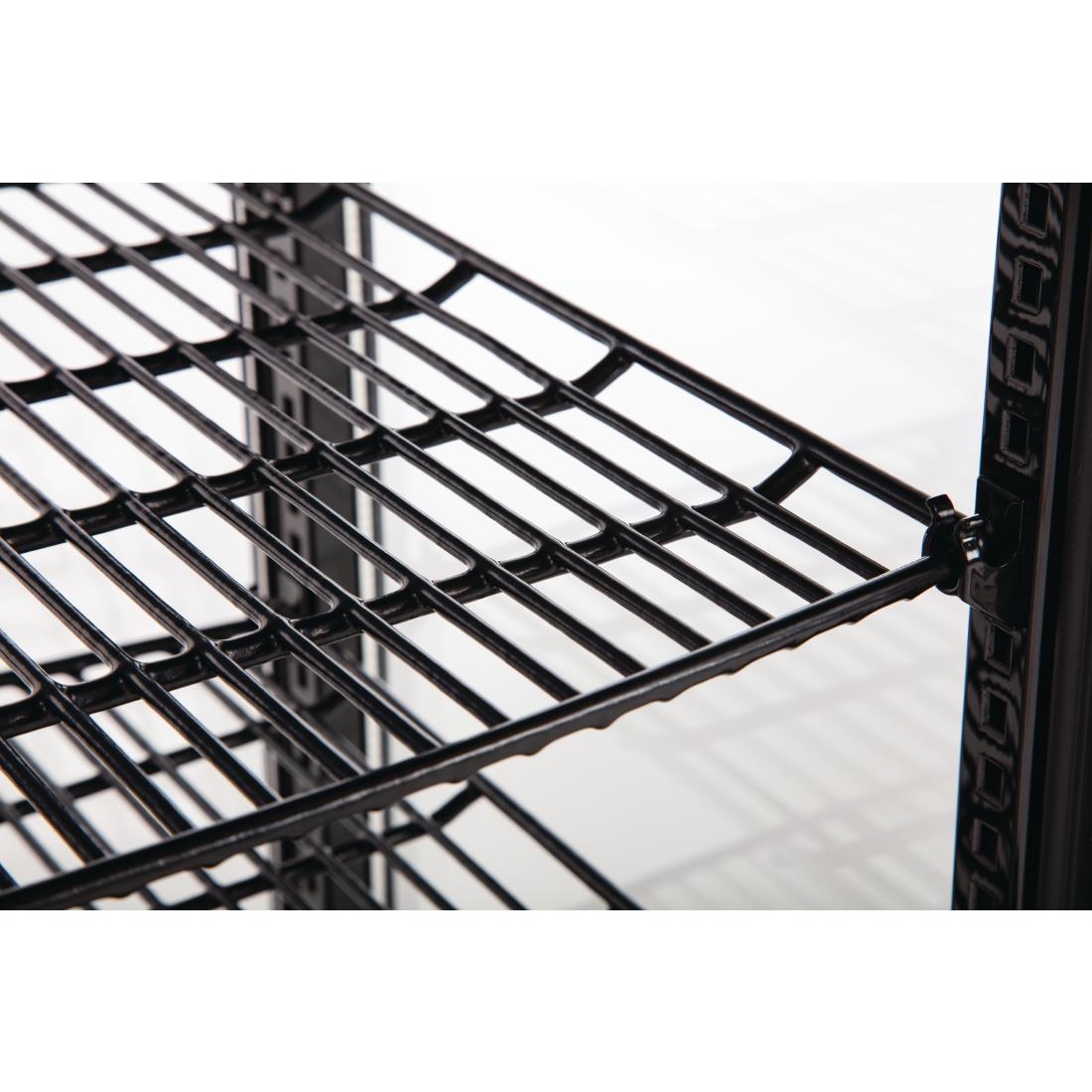 Polar C-serie koelvitrine met gebogen glasdeur 235L zwart - Afbeelding 7