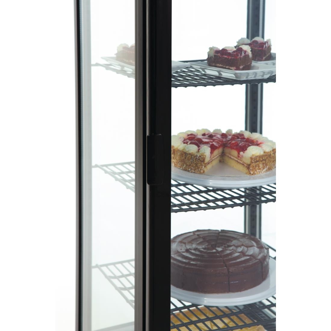 Polar C-serie koelvitrine met gebogen glasdeur 235L zwart - Afbeelding 5