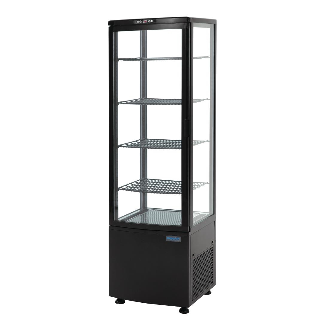 Polar C-serie koelvitrine met gebogen glasdeur 235L zwart - Afbeelding 9