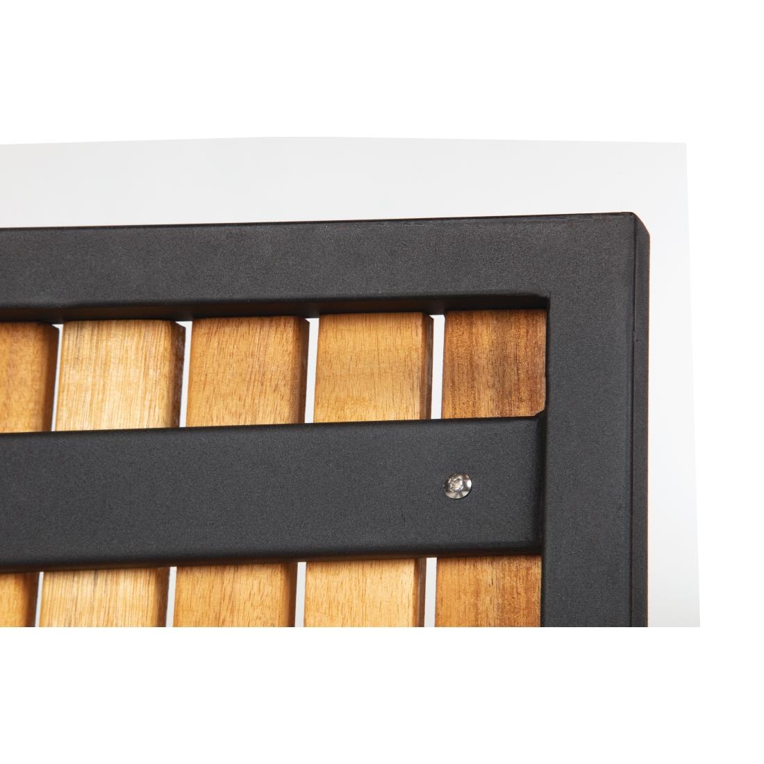 Bolero stalen en acaciahouten stoelen met armleuningen (4 stuks) - Afbeelding 8