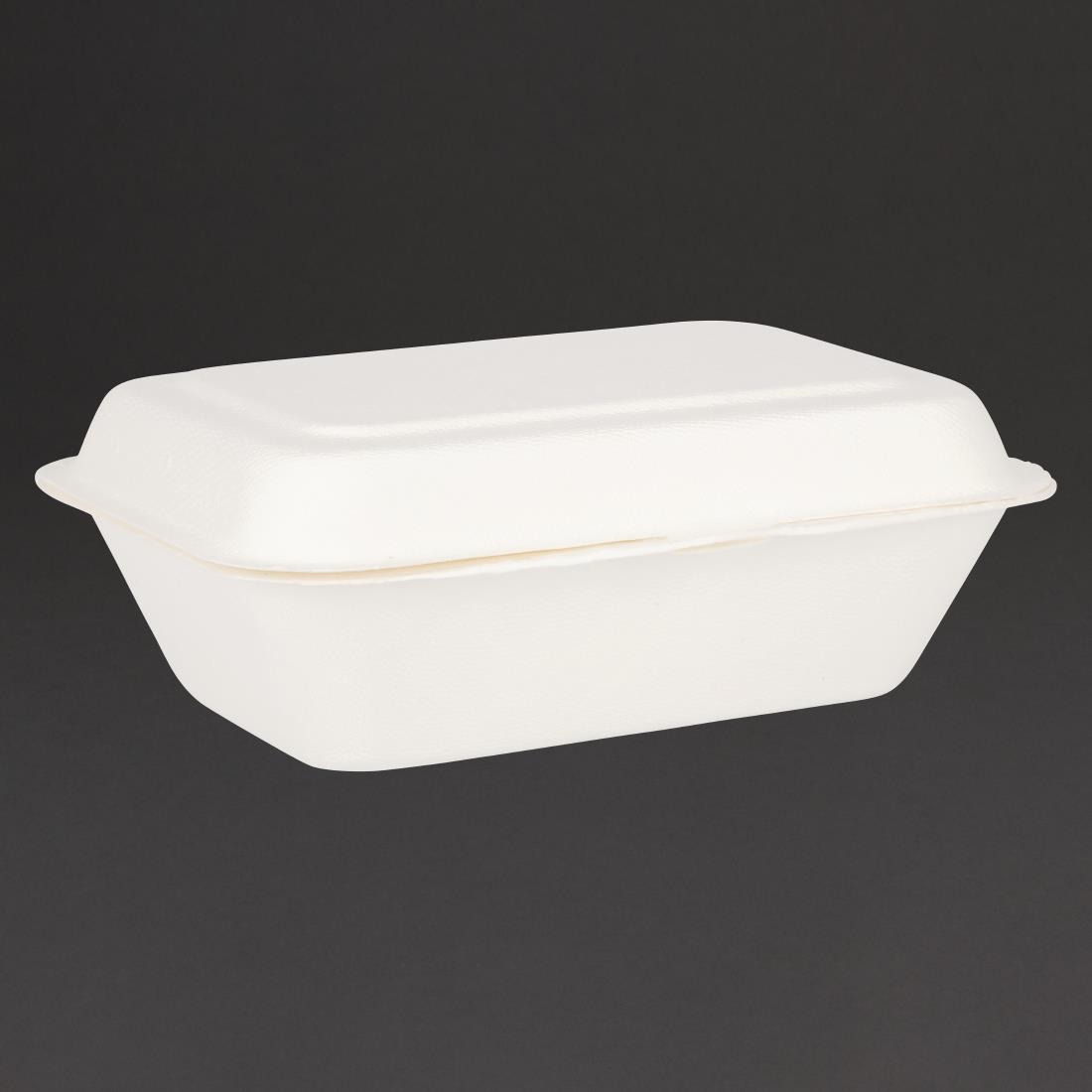 Fiesta Compostable bagasse maaltijddozen 182mm (250 stuks) - Afbeelding 3