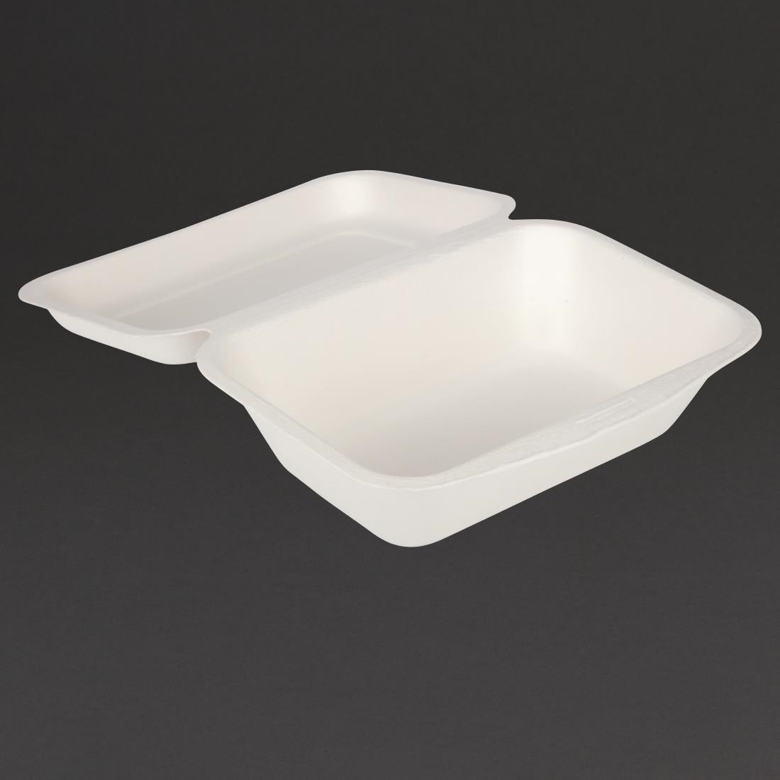 Fiesta Compostable bagasse maaltijddozen 182mm (250 stuks) - Afbeelding 4