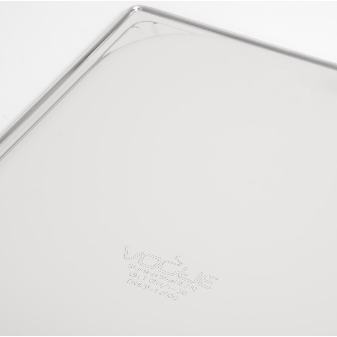Vogue heavy-duty RVS GN 1/1 bak 20mm - Afbeelding 7