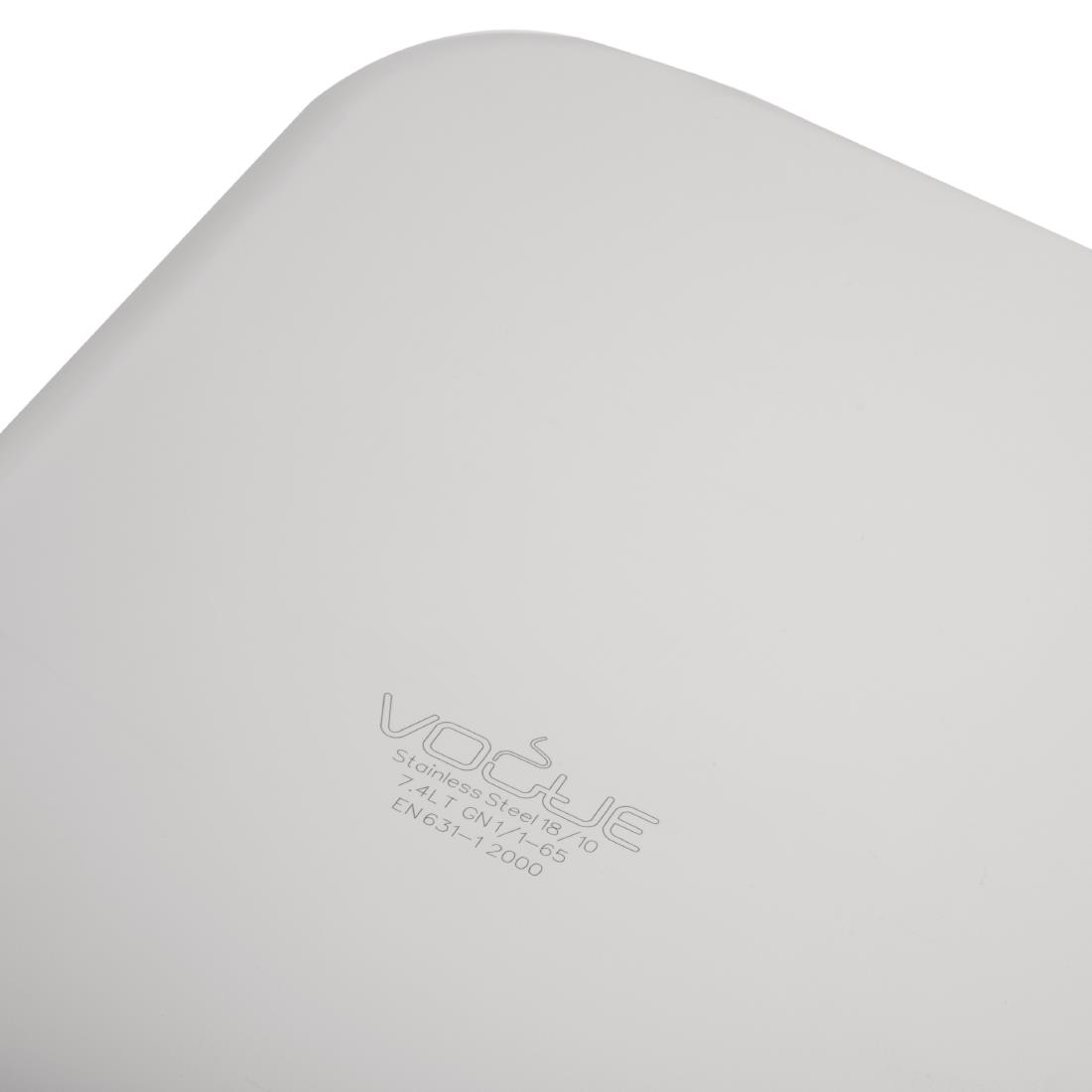 Vogue heavy-duty RVS GN 1/1 bak 65mm - Afbeelding 8