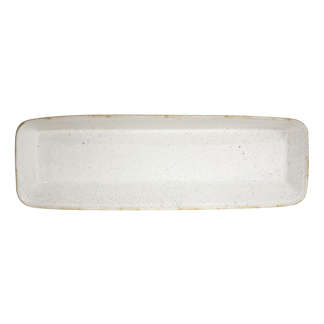 Churchill Stonecast Hints rechthoekige ovenschalen wit 160 x 530mm (2 stuks)