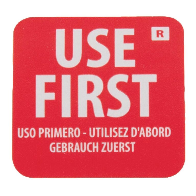 Vogue verwijderbare etiketten 'Use First' (1000 stuks)