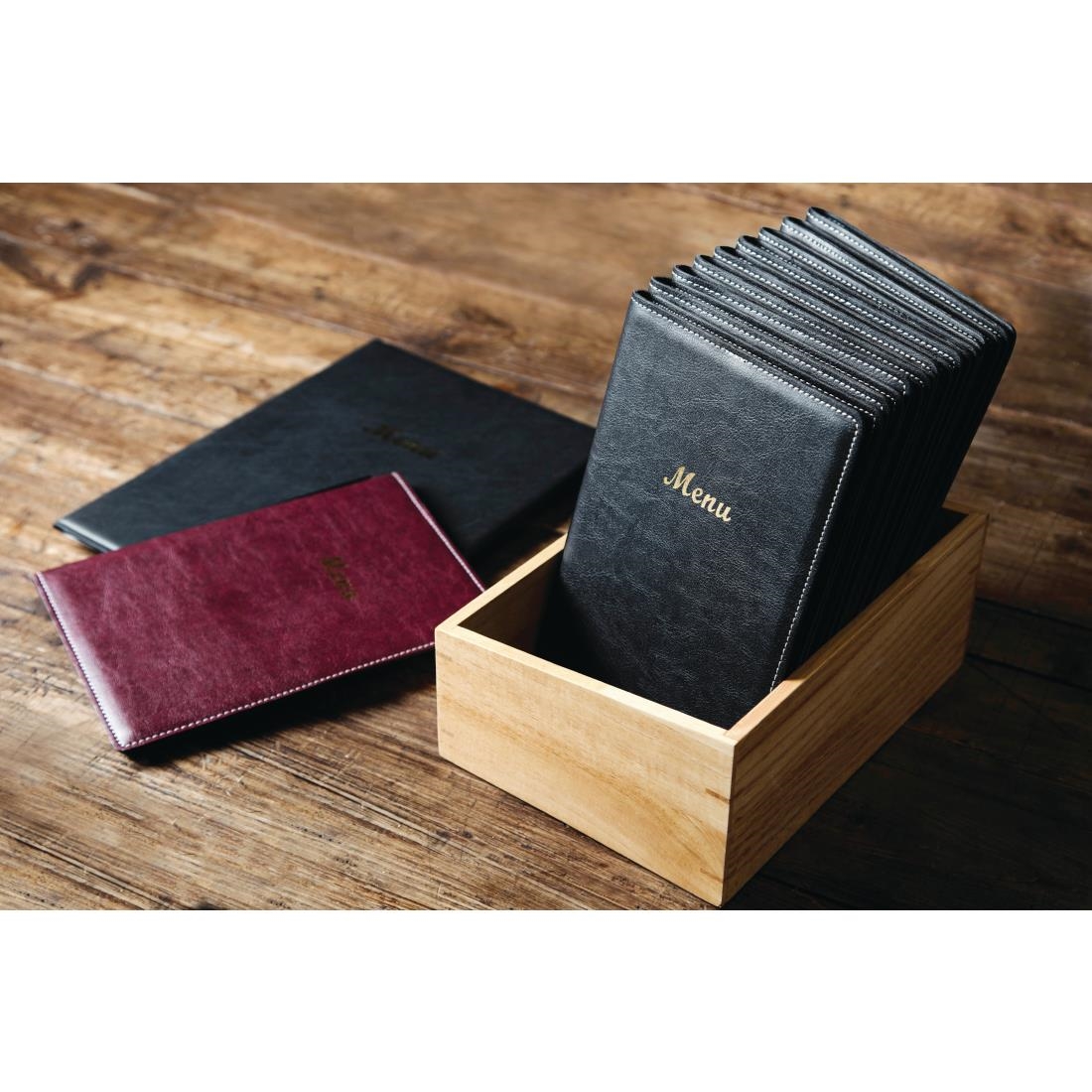 Olympia PVC menumap A5 zwart - Afbeelding 4